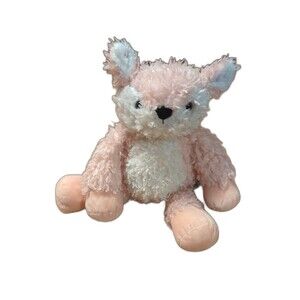 The Manhattan Toy Company Curly Q's Stuffed Animal Deer Pink Plush 15"